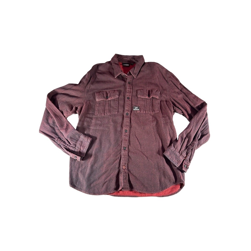 Vans Shirt Adult Extra Extra Large Red Heavy Flannel Soft Outside Youth Boy